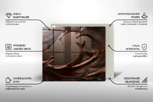 Kitchen worktop protector Liquid chocolate