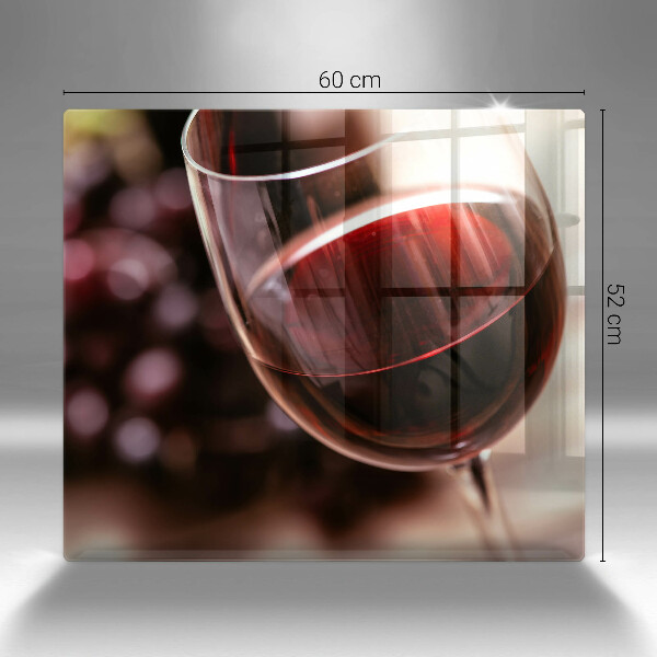 Chopping board A glass of red wine
