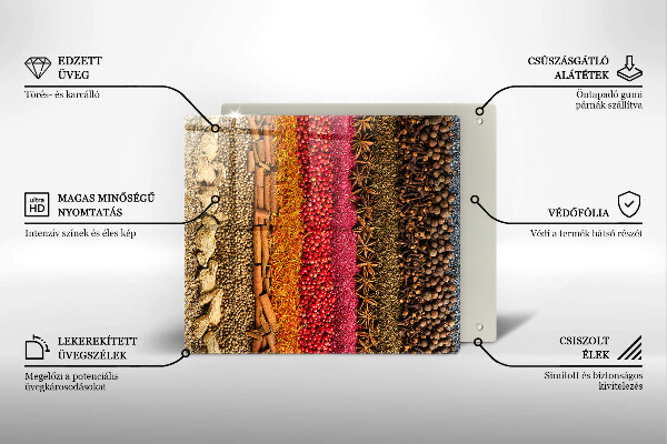 Chopping board Colorful spices