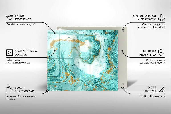 Kitchen worktop protector Blue abstraction