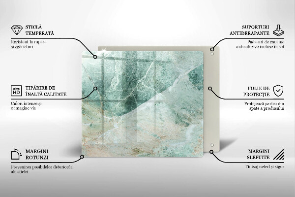 Chopping board glass Stone structure