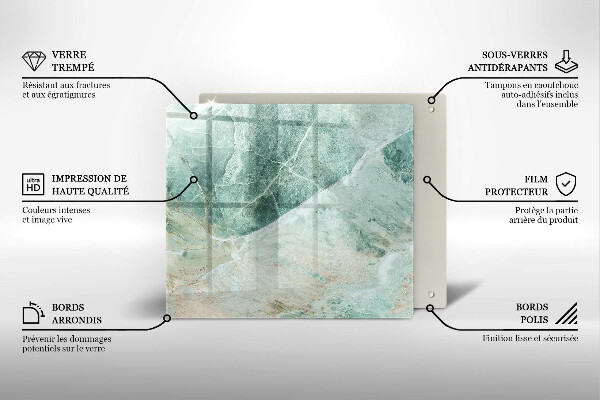 Chopping board glass Stone structure