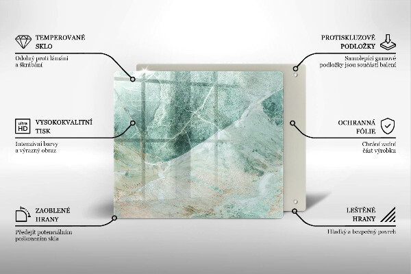 Chopping board glass Stone structure