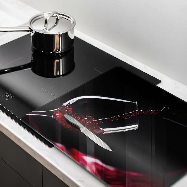 Kitchen worktop protector Red wine glass