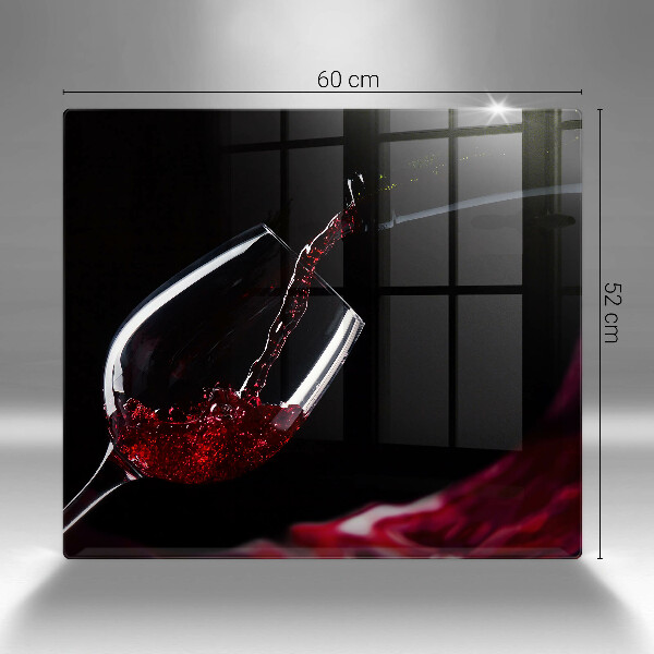 Kitchen worktop protector Red wine glass