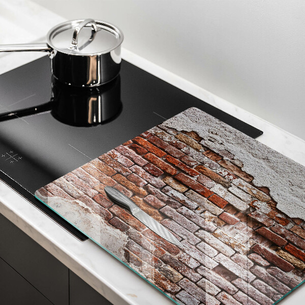 Kitchen worktop protector Old wall of brick and concrete