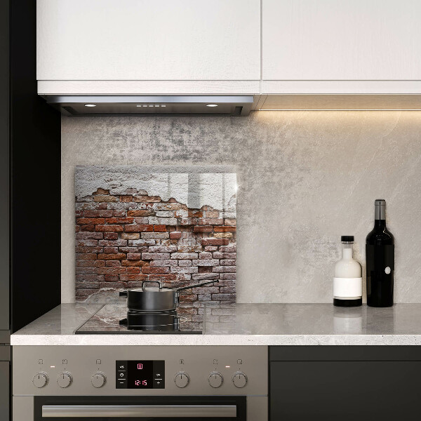 Kitchen worktop protector Old wall of brick and concrete