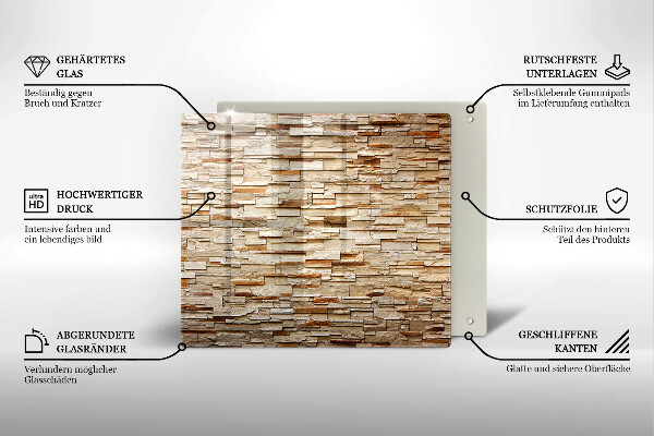 Kitchen worktop protector Decorative texture stones