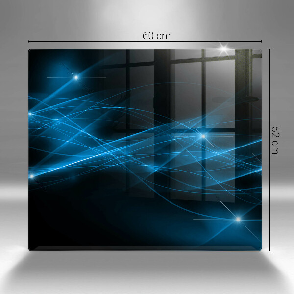 Chopping board glass Blue smoke abstraction