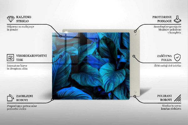 Glass worktop saver Jungle vegetation leaves