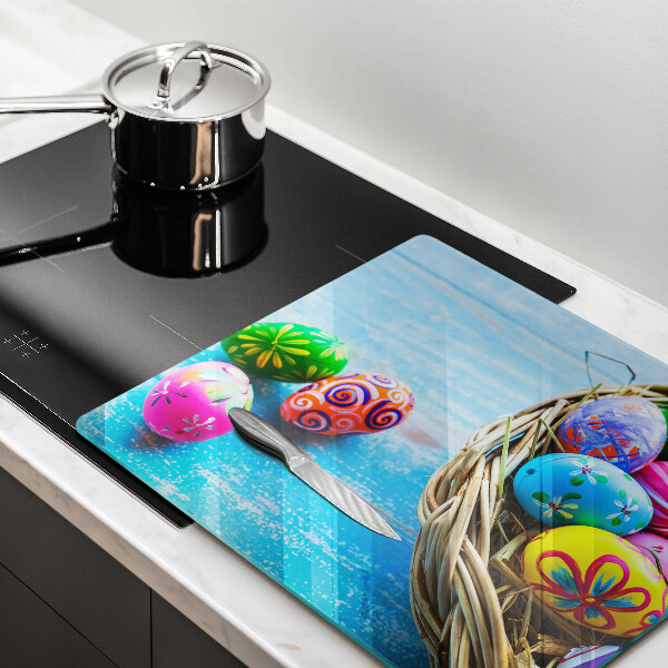 Glass worktop saver Easter eggs
