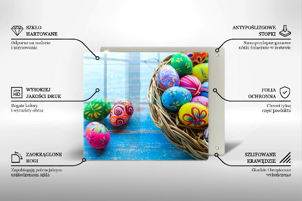 Glass worktop saver Easter eggs
