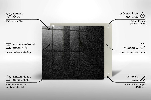 Glass worktop saver rock texture