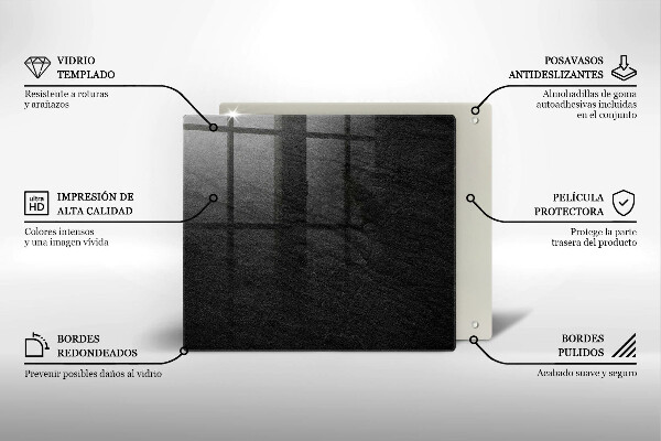 Glass worktop saver rock texture