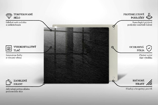 Glass worktop saver rock texture