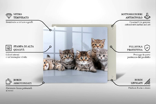 Kitchen worktop protector Sweet small cats