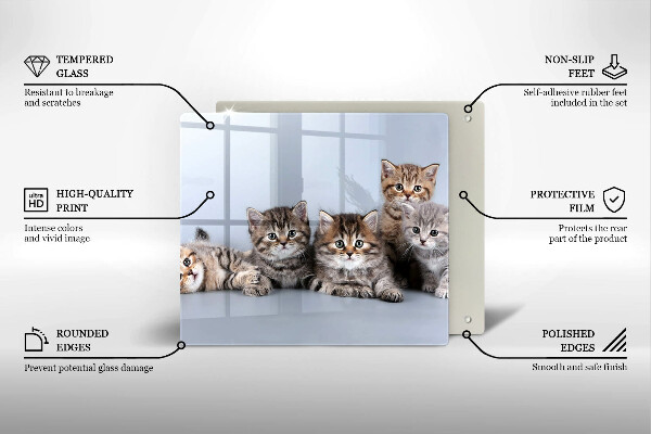 Kitchen worktop protector Sweet small cats