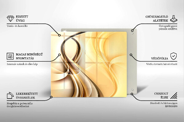 Chopping board glass Abstraction of smoke