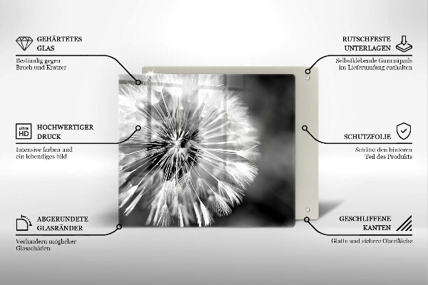 Kitchen worktop protector Delicate dandelion