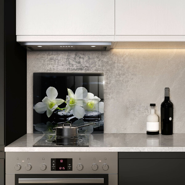 Kitchen worktop protector Zen white flowers in water