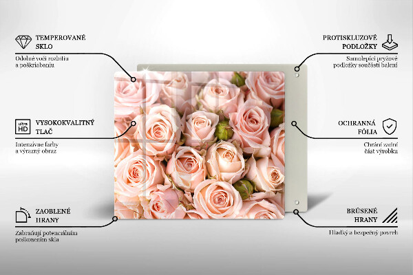 Kitchen worktop protector A delicate bouquet of roses