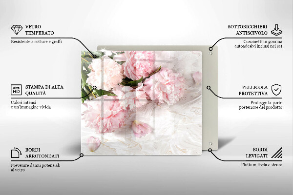 Kitchen worktop protector Delicate roses flowers