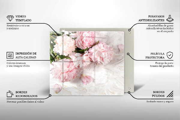 Kitchen worktop protector Delicate roses flowers