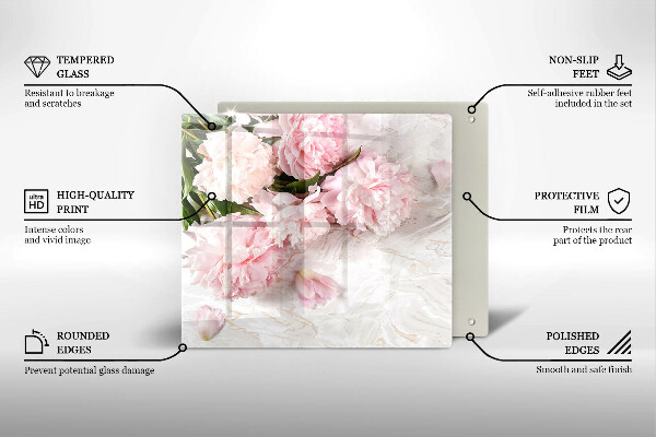 Kitchen worktop protector Delicate roses flowers