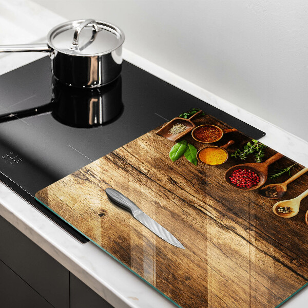 Kitchen worktop protector Wooden spices