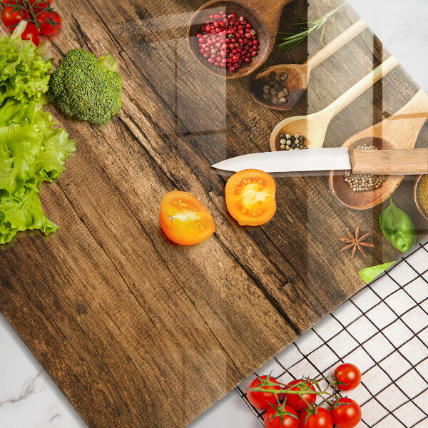Kitchen worktop protector Wooden spices