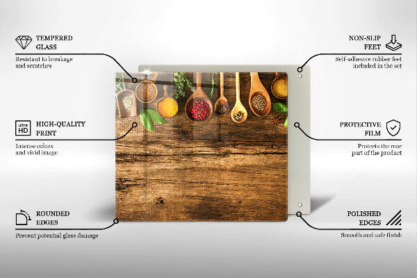 Kitchen worktop protector Wooden spices