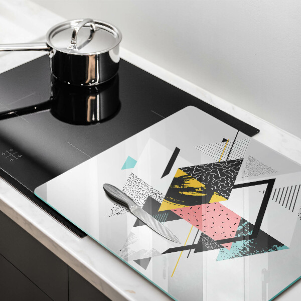 Chopping board glass Abstraction of the triangle