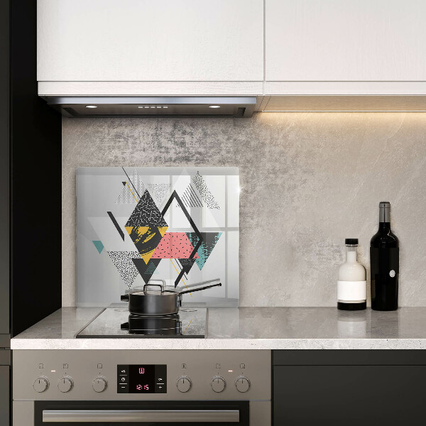 Chopping board glass Abstraction of the triangle