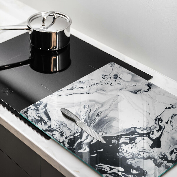 Chopping board glass Ink abstraction