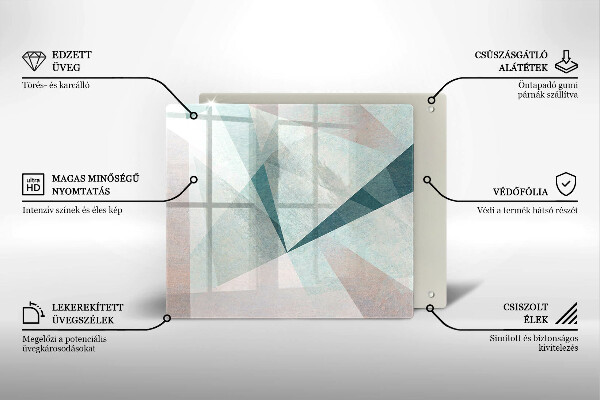 Chopping board glass Sharp abstraction