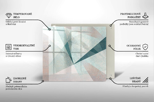 Chopping board glass Sharp abstraction