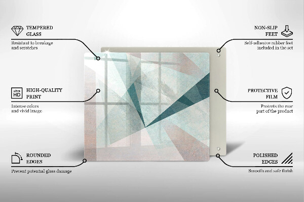 Chopping board glass Sharp abstraction