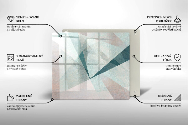 Chopping board glass Sharp abstraction