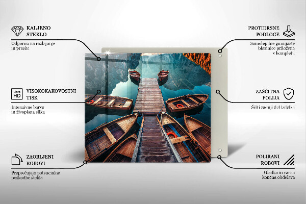 Kitchen worktop protector Boats on the lake