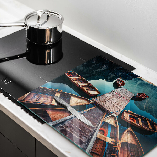 Kitchen worktop protector Boats on the lake