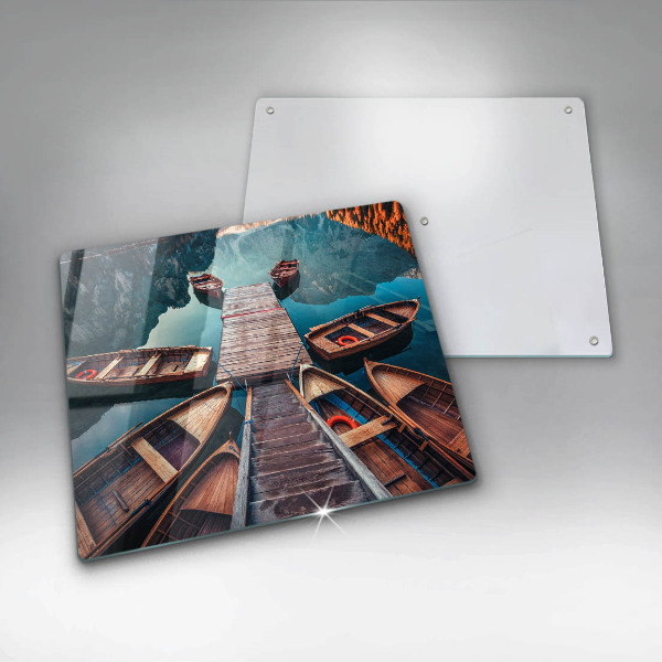 Kitchen worktop protector Boats on the lake