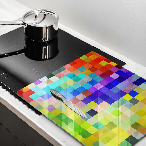 Kitchen worktop protector Colorful squares pixels