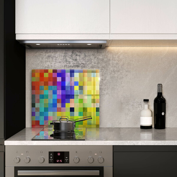 Kitchen worktop protector Colorful squares pixels