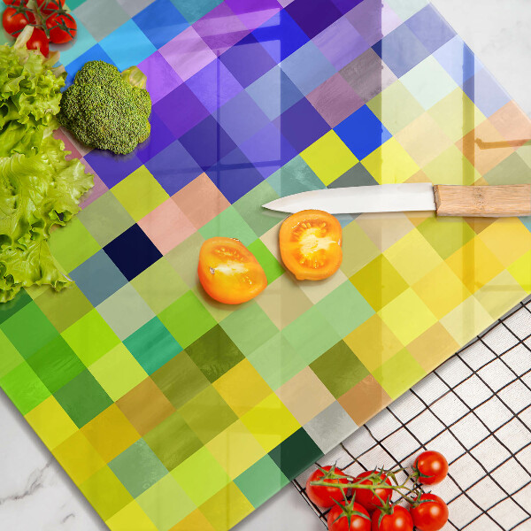 Kitchen worktop protector Colorful squares pixels