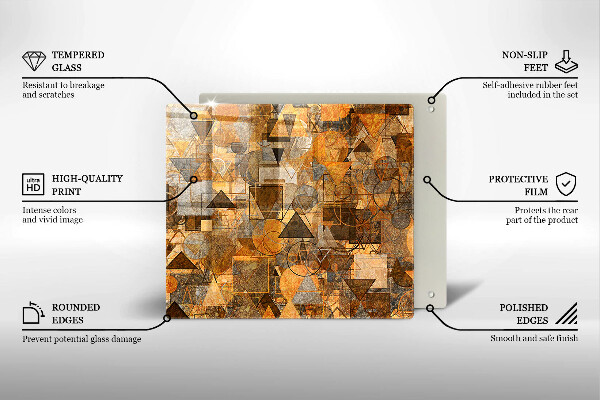 Kitchen worktop protector Geometric figure pattern