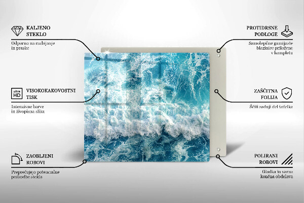 Kitchen worktop protector Water sea waves