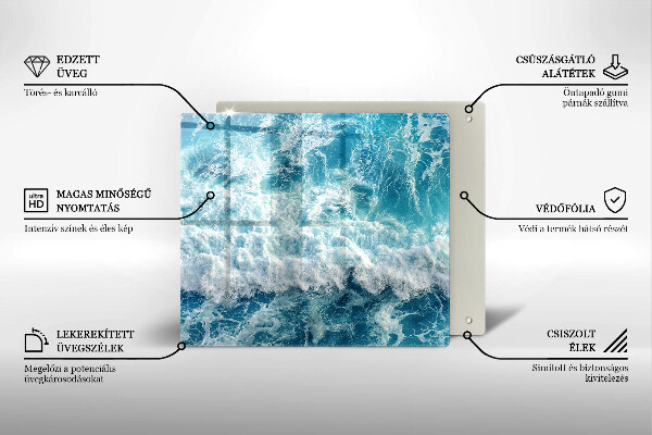 Kitchen worktop protector Water sea waves