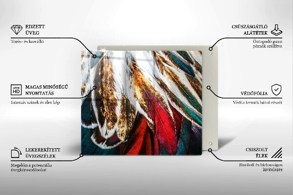 Kitchen worktop protector Boho bird feathers