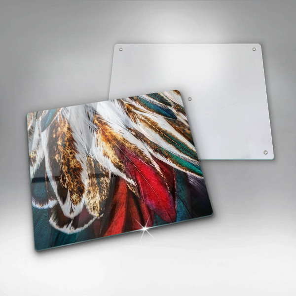 Kitchen worktop protector Boho bird feathers