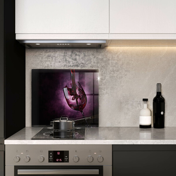 Chopping board glass A glass of wine